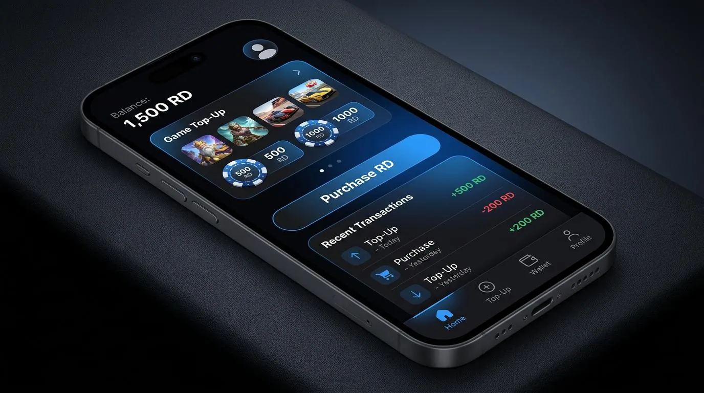 Interface top up game royal dream di RD Chip Store Sentosa
